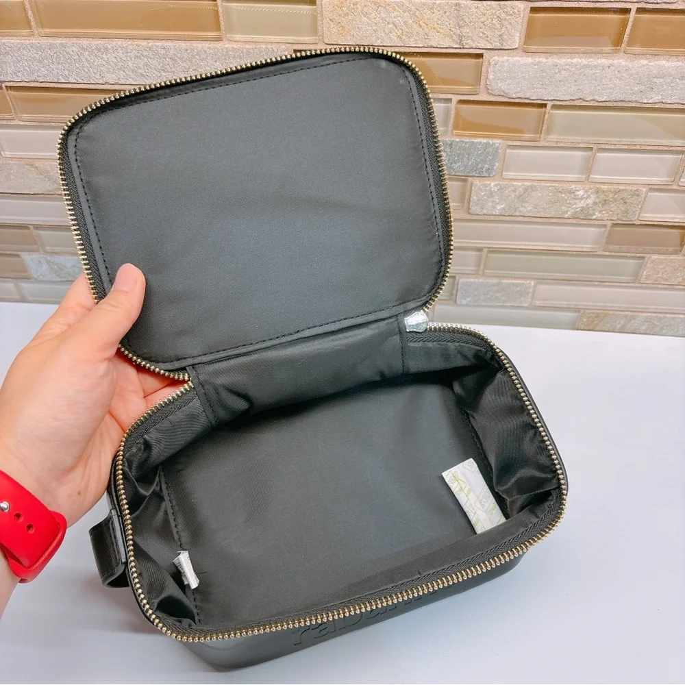 Rabanne Black Leather Cosmetic Bag - Picture 3 of 3